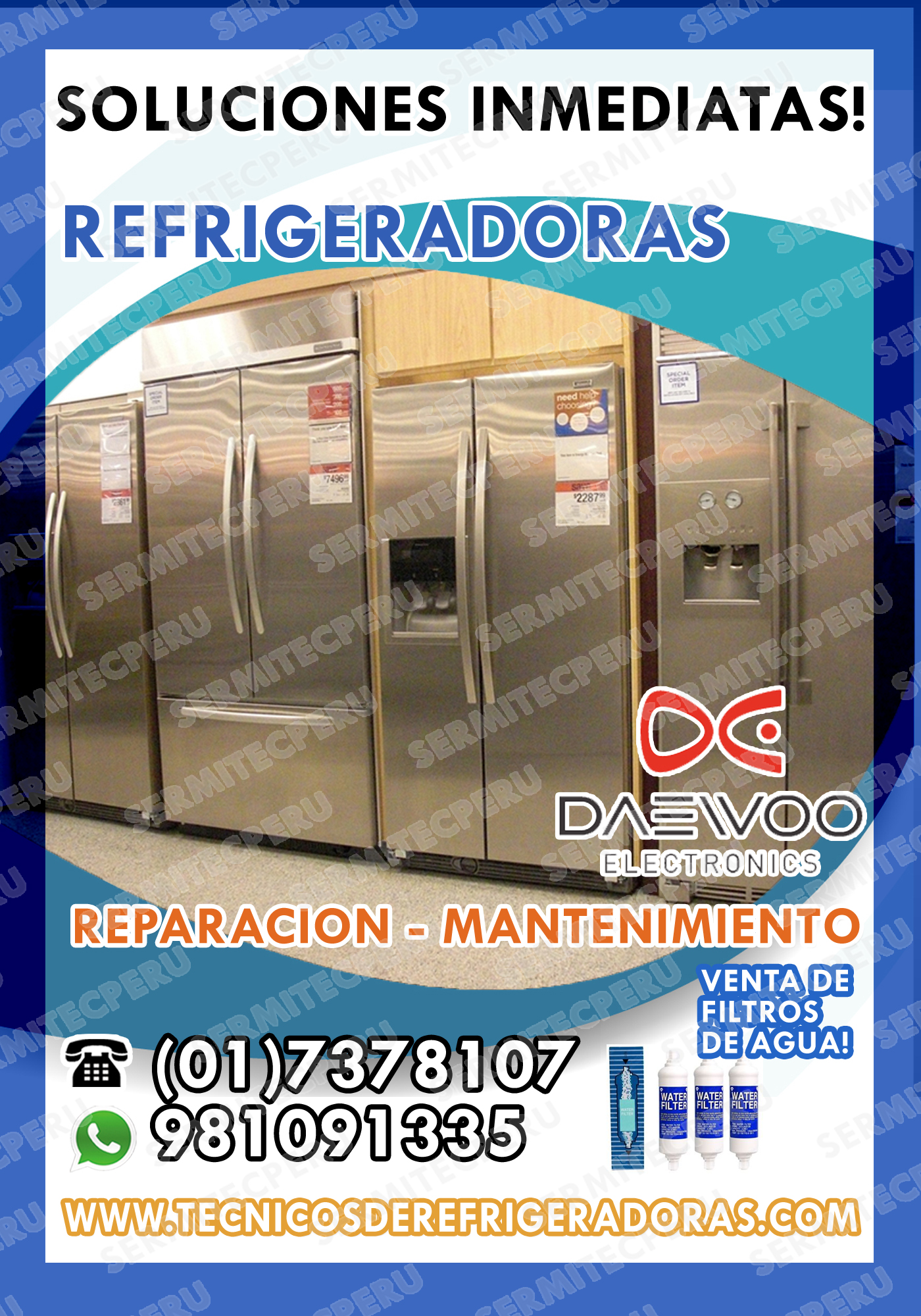 Servicio a Domicilio-Reparacion refrigeradoras DAEWOO 017378107  LA PUNTA CALLAO